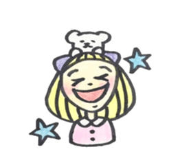 Cutie Emma & teddy sticker #8725823