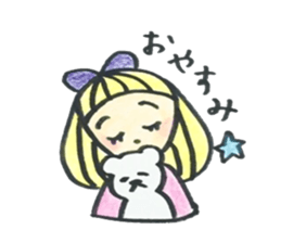 Cutie Emma & teddy sticker #8725836