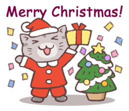 Sticker of Winter cat sticker #8725853