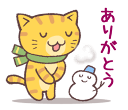 Sticker of Winter cat sticker #8725881