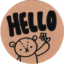 Teddy bear of kraftpaper sticker #8726890