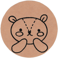 Teddy bear of kraftpaper sticker #8726892