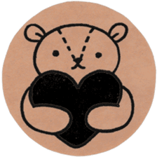 Teddy bear of kraftpaper sticker #8726893