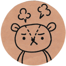 Teddy bear of kraftpaper sticker #8726905