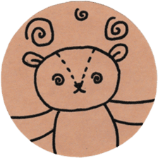 Teddy bear of kraftpaper sticker #8726908