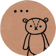 Teddy bear of kraftpaper sticker #8726909