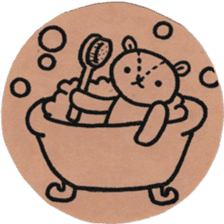 Teddy bear of kraftpaper sticker #8726910