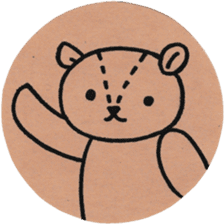 Teddy bear of kraftpaper sticker #8726912