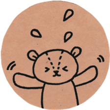 Teddy bear of kraftpaper sticker #8726914