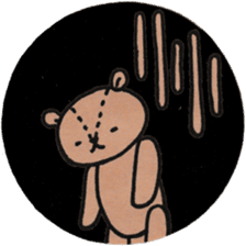 Teddy bear of kraftpaper sticker #8726916