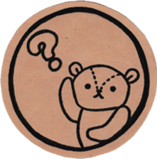 Teddy bear of kraftpaper sticker #8726924
