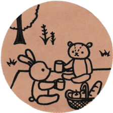Teddy bear of kraftpaper sticker #8726927
