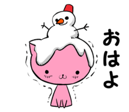 snowman & cat sticker #8727050