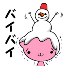 snowman & cat sticker #8727054