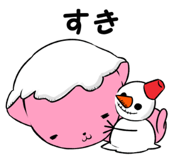 snowman & cat sticker #8727068