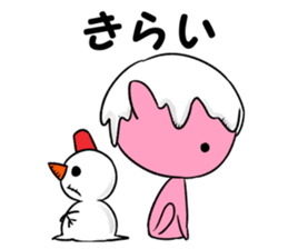 snowman & cat sticker #8727075