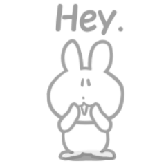 The transparent rabbit sticker(English)