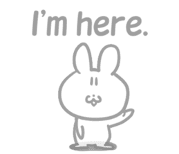 The transparent rabbit sticker(English) sticker #8727770