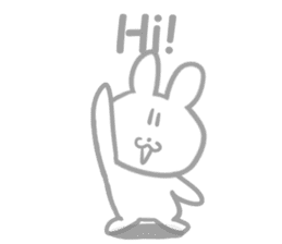 The transparent rabbit sticker(English) sticker #8727771