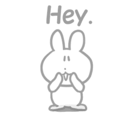 The transparent rabbit sticker(English) sticker #8727772