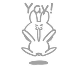 The transparent rabbit sticker(English) sticker #8727776