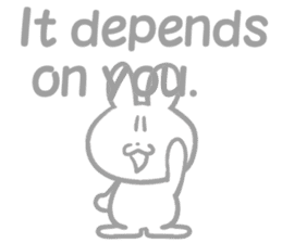 The transparent rabbit sticker(English) sticker #8727780