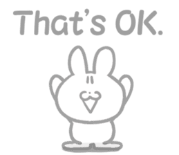 The transparent rabbit sticker(English) sticker #8727781