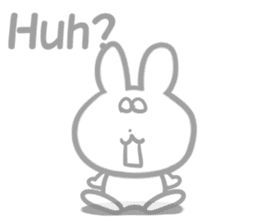 The transparent rabbit sticker(English) sticker #8727791