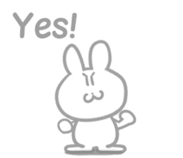 The transparent rabbit sticker(English) sticker #8727795