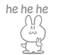 The transparent rabbit sticker(English) sticker #8727796