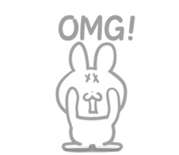 The transparent rabbit sticker(English) sticker #8727797