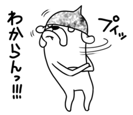 Beanie of aluminum foil hat dog sticker #8730543