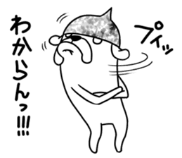 Beanie of aluminum foil hat dog sticker #8730543