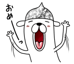 Beanie of aluminum foil hat dog sticker #8730544