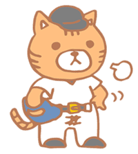 The baseball team of cats and rabbits sticker #8730810
