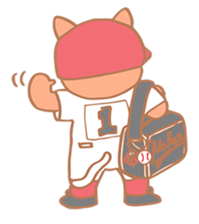 The baseball team of cats and rabbits sticker #8730818