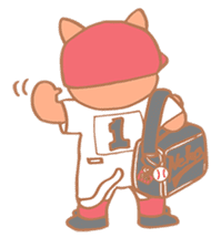 The baseball team of cats and rabbits sticker #8730818