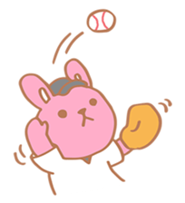 The baseball team of cats and rabbits sticker #8730820