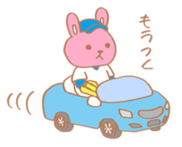 The baseball team of cats and rabbits sticker #8730832