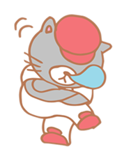 The baseball team of cats and rabbits sticker #8730835