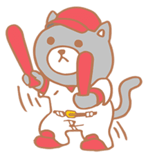 The baseball team of cats and rabbits sticker #8730841
