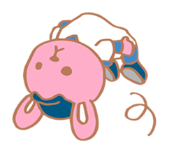 The baseball team of cats and rabbits sticker #8730842