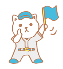 The baseball team of cats and rabbits sticker #8730847