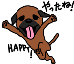 comical border terrier sticker #8731570