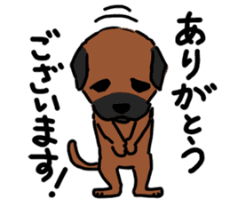 comical border terrier sticker #8731573
