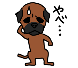 comical border terrier sticker #8731579