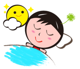 four-leaved clover man sticker #8734172