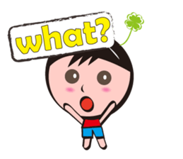 four-leaved clover man sticker #8734175