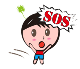 four-leaved clover man sticker #8734176