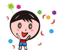 four-leaved clover man sticker #8734179